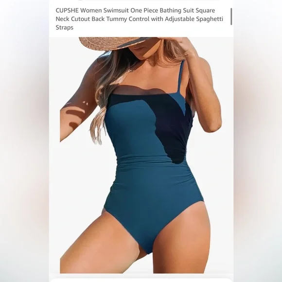 COPY - NWT large one piece dark teal swimsuit - Picture 1 of 7